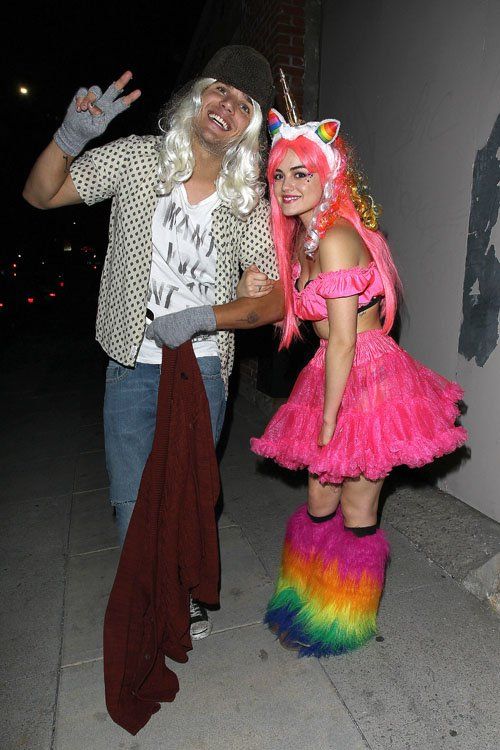 Lucy Hale pink unicorn costume