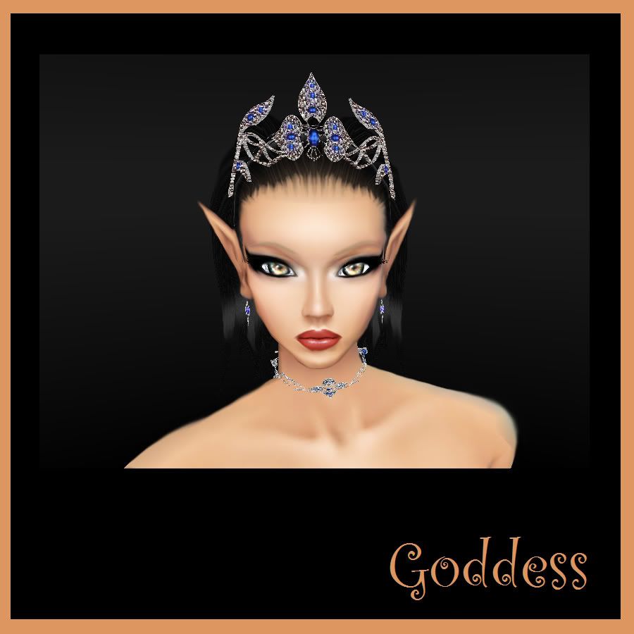 Crown goddess style sapphire and silver, Crown goddess style sapphire and silver