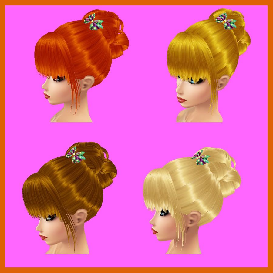 Updo style with bow, Updo style with bow
