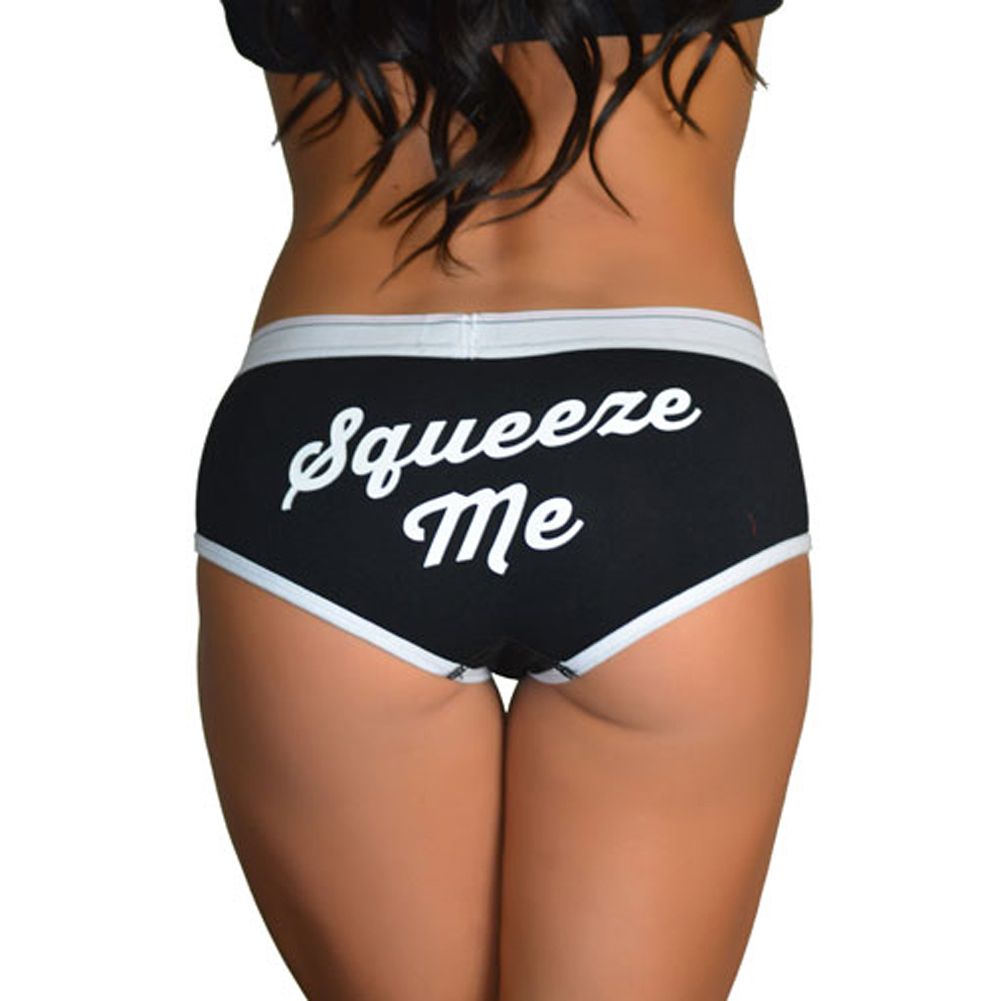 Women's Cartel Ink Squeeze Me Boy Shorts Black Underwear Naughty Sexy
