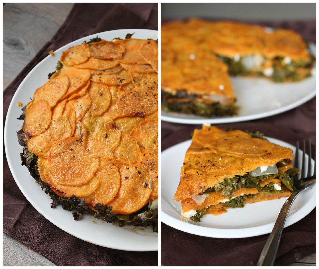 layered sweet potato torte