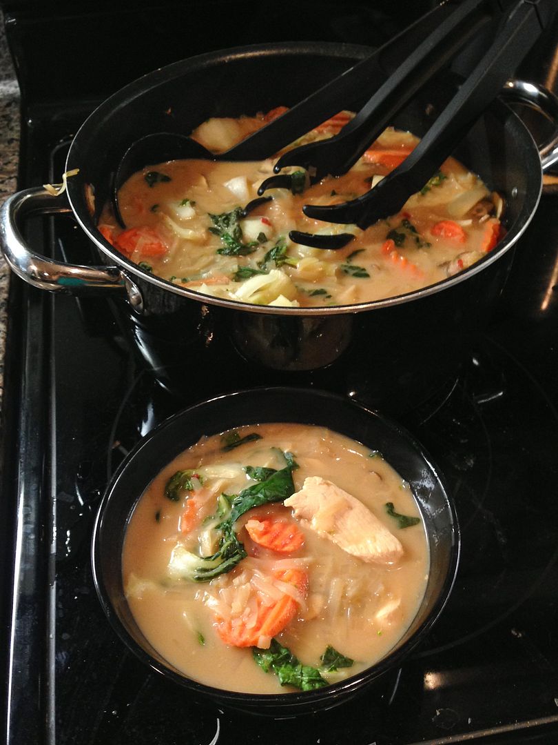 Thai coconut chicken soup