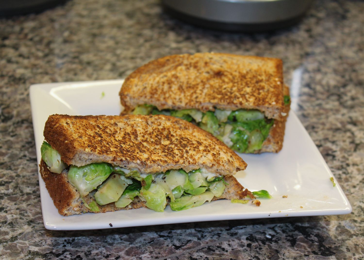 brussels sprouts and blue cheese grilled cheese