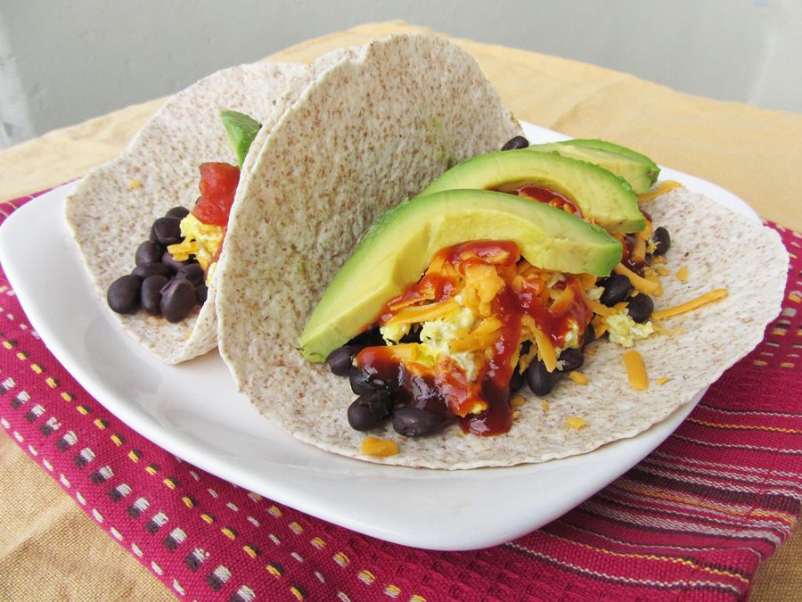 Black Bean, Egg, and Avocado Wrap & other Breakfast Ideas with Avocado