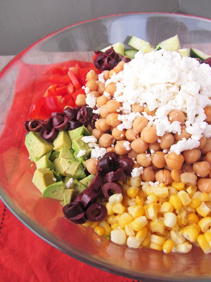 Healthy Summertime Chickpea Chopped Salad