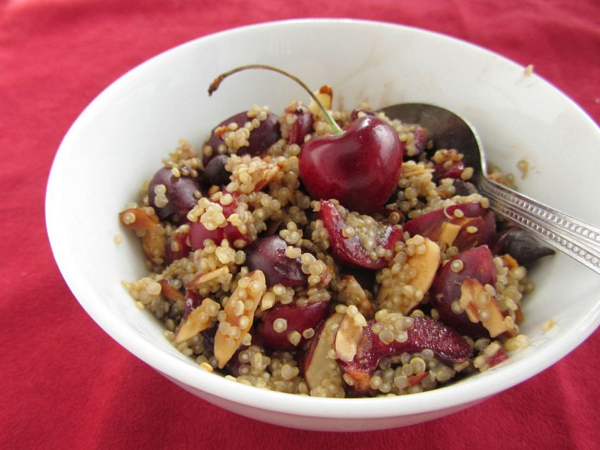 Chocolate Cherry Almond Breakfast Quinoa