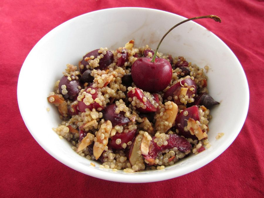 Chocolate Cherry Almond Breakfast Quinoa