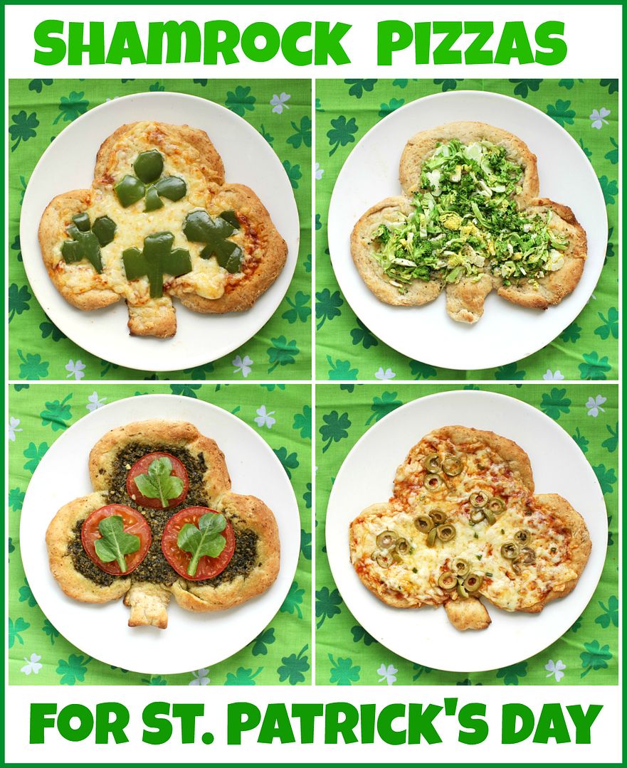 Shamrock Personal Pizzas for St. Patrick's Day
