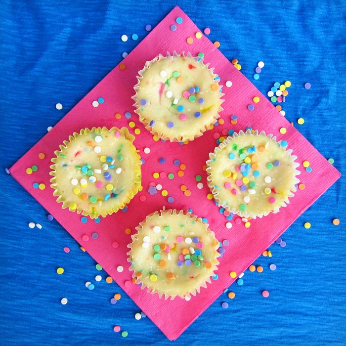 Mini Funfetti Cheesecakes