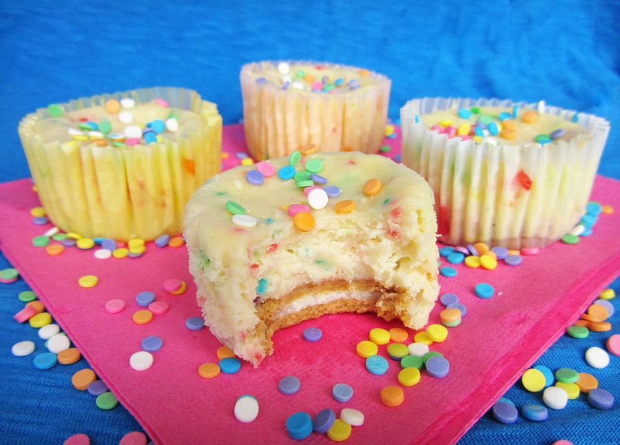 Mini Funfetti Cheesecakes