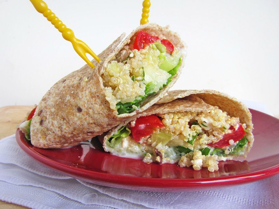 Greek Quinoa Wraps with Tzatziki