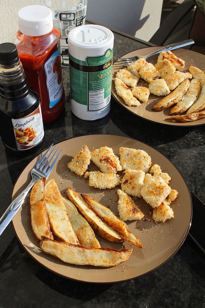 baked fish and chips