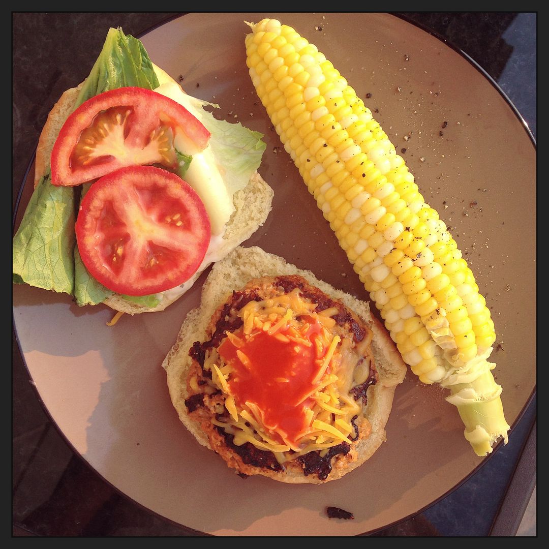 corn and turkey burger