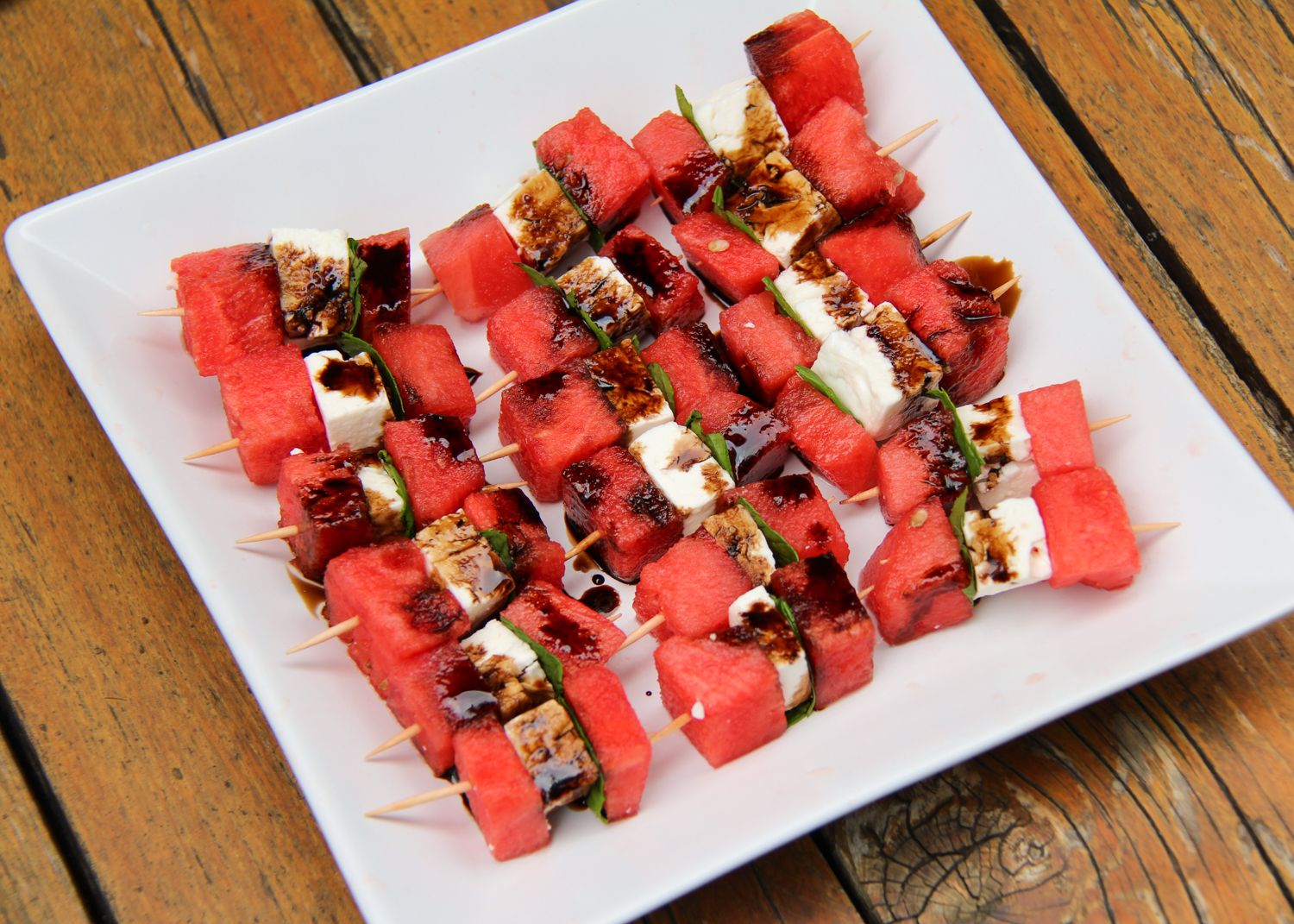 watermelon feta skewers