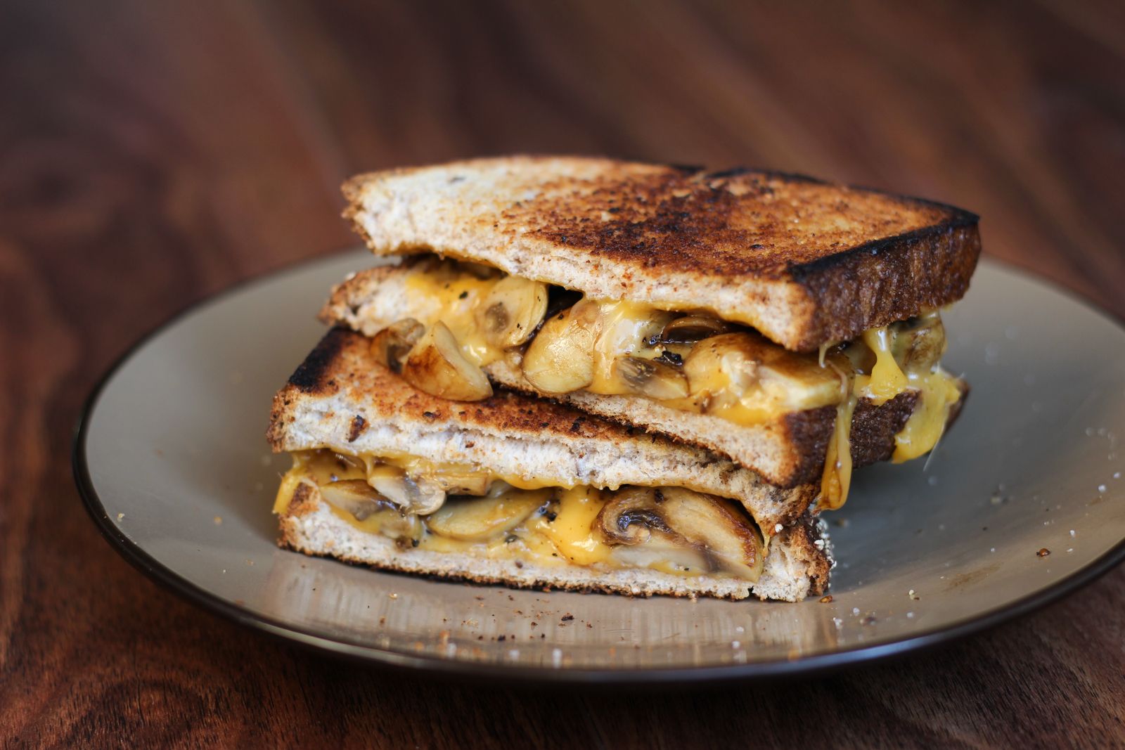 mushroom grilled cheese