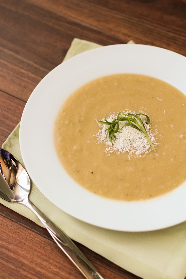 roasted garlic and shallot soup