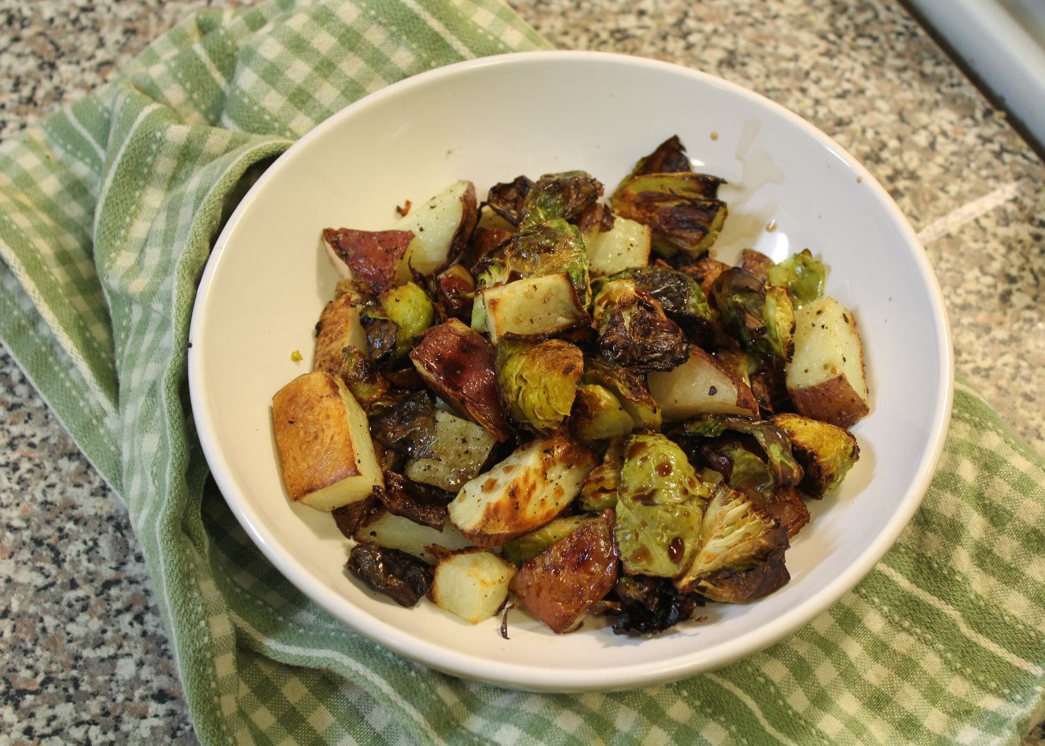 brussels sprouts and potatoes