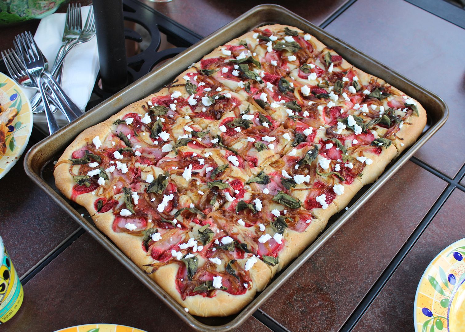 strawberry focaccia