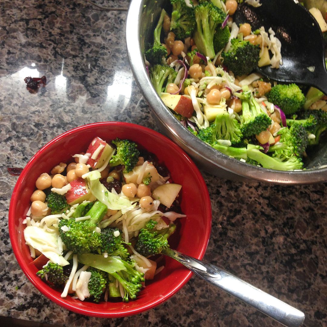 broccoli apple chickpea salad