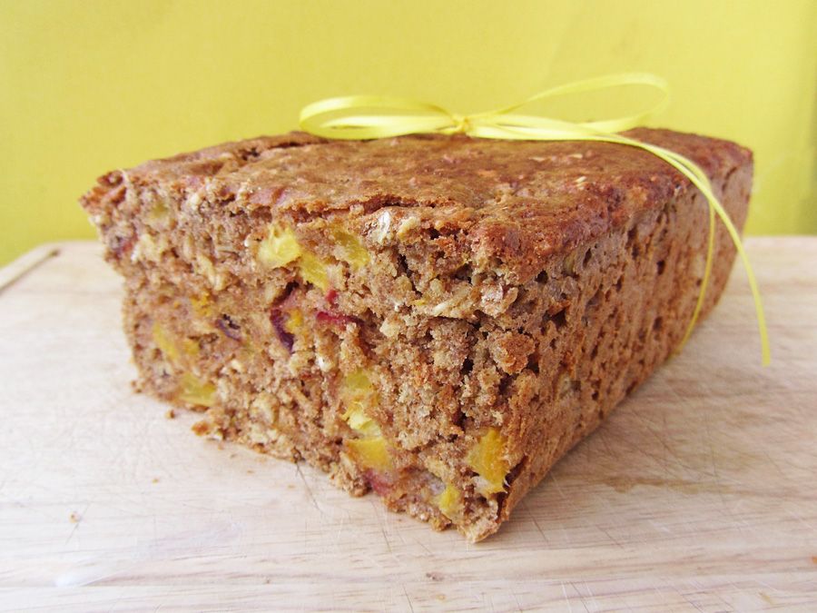 Whole Wheat Peach Oatmeal Bread