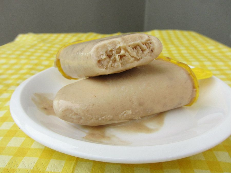 Peanut Butter Banana Popsicles