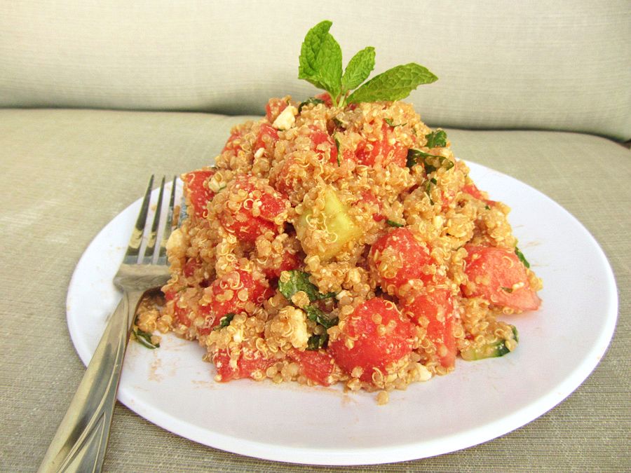 Watermelon Feta Quinoa Salad