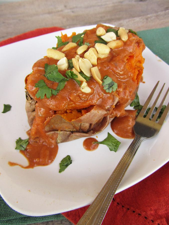 Sweet Potatoes with West African-Style Peanut Sauce