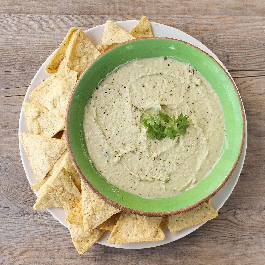 White Bean Dip with Roasted Jalapenos & Goat Cheese