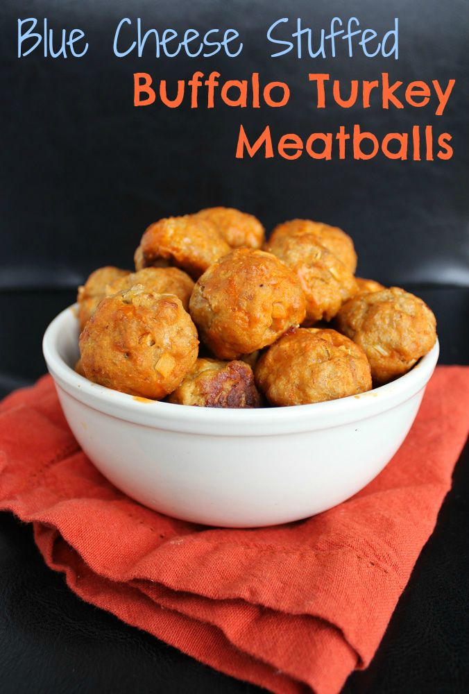 Blue Cheese Stuffed Buffalo Turkey Meatballs