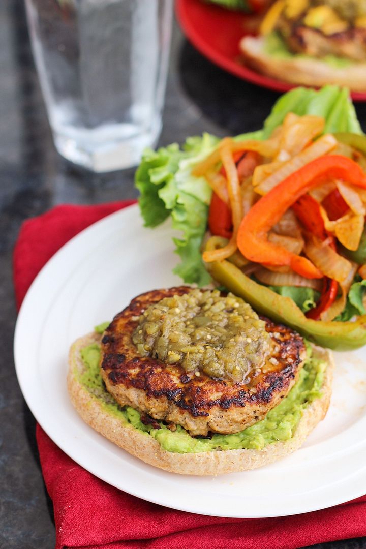 Chicken (or Turkey) Fajita Burgers