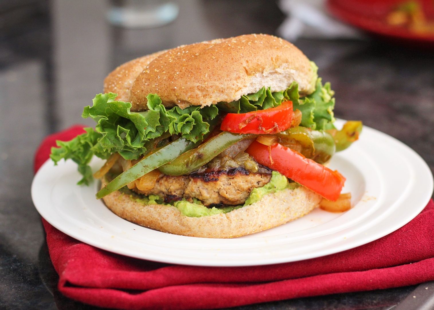 Chicken (or Turkey) Fajita Burgers