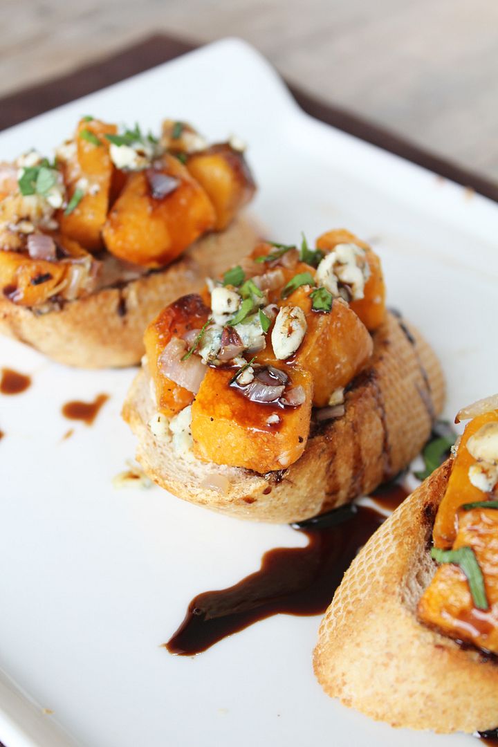 Butternut Squash & Blue Cheese Crostini