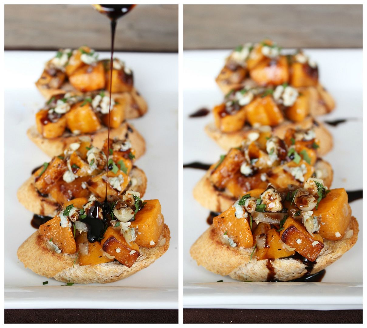 Butternut Squash and Blue Cheese Crostini