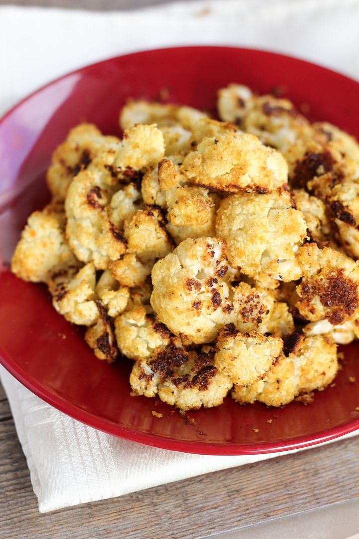 Healthy 'Cheezy' Roasted Cauliflower