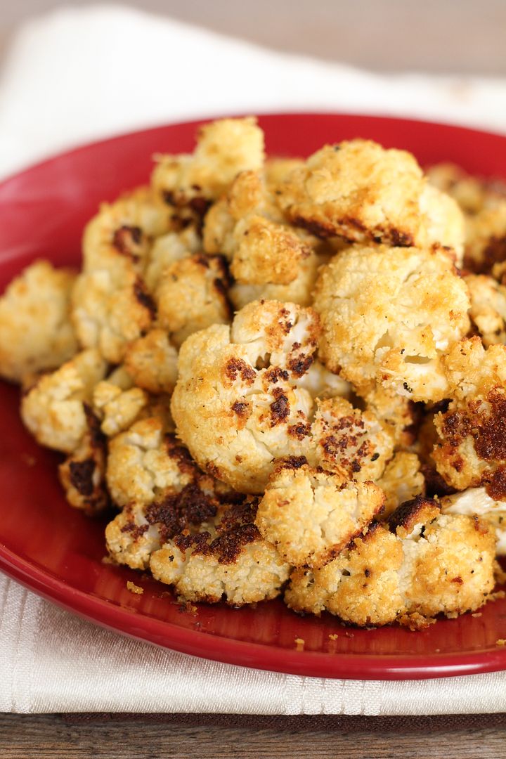 Healthy 'Cheezy' Roasted Cauliflower