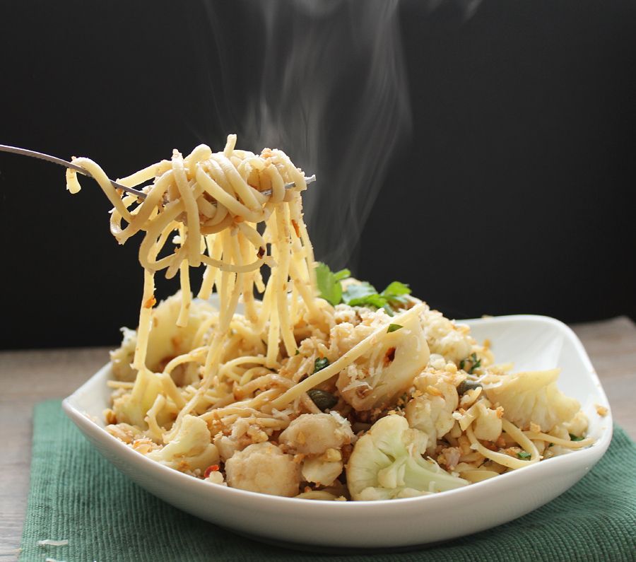 Cauliflower Linguine with Lemon & Capers