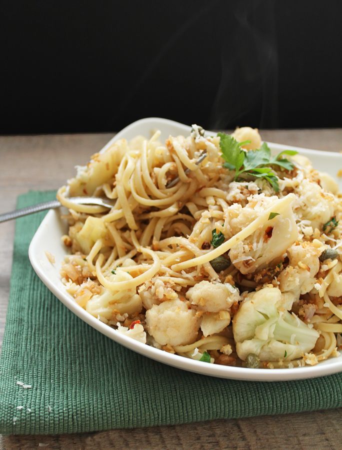 Cauliflower Linguine with Lemon & Capers