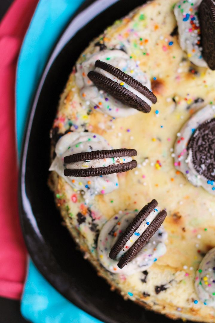 Birthday Cake Oreo White Chocolate Cheesecake