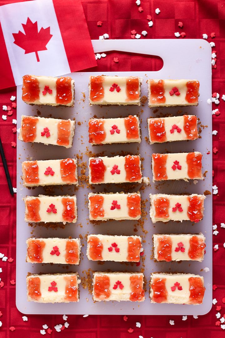 Canada Day Cheesecake Bars