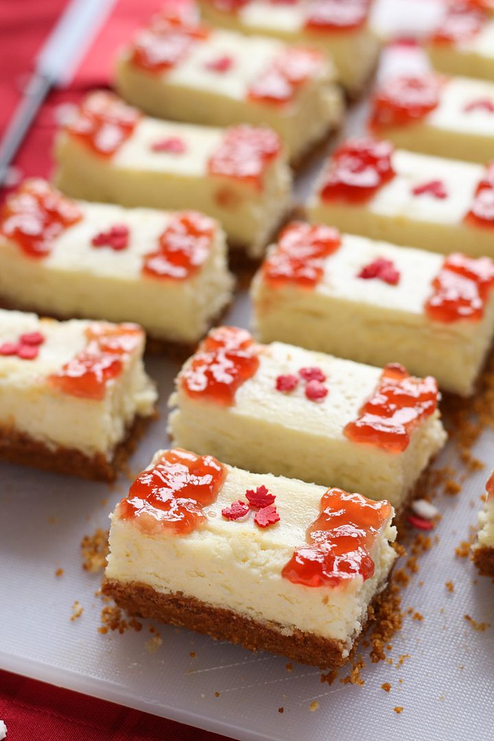 Canada Day Cheesecake Bars