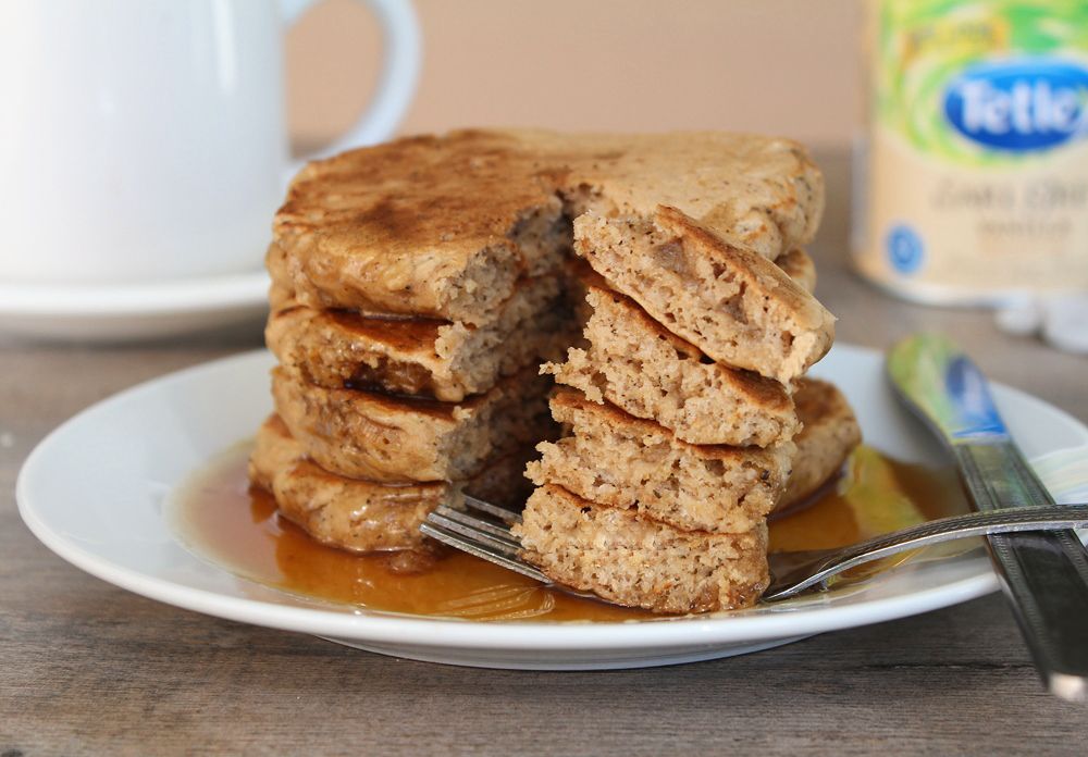 Earl Grey Vanilla Tea Pancakes with Honey Tea Syrup (aka London Fog Pancakes)