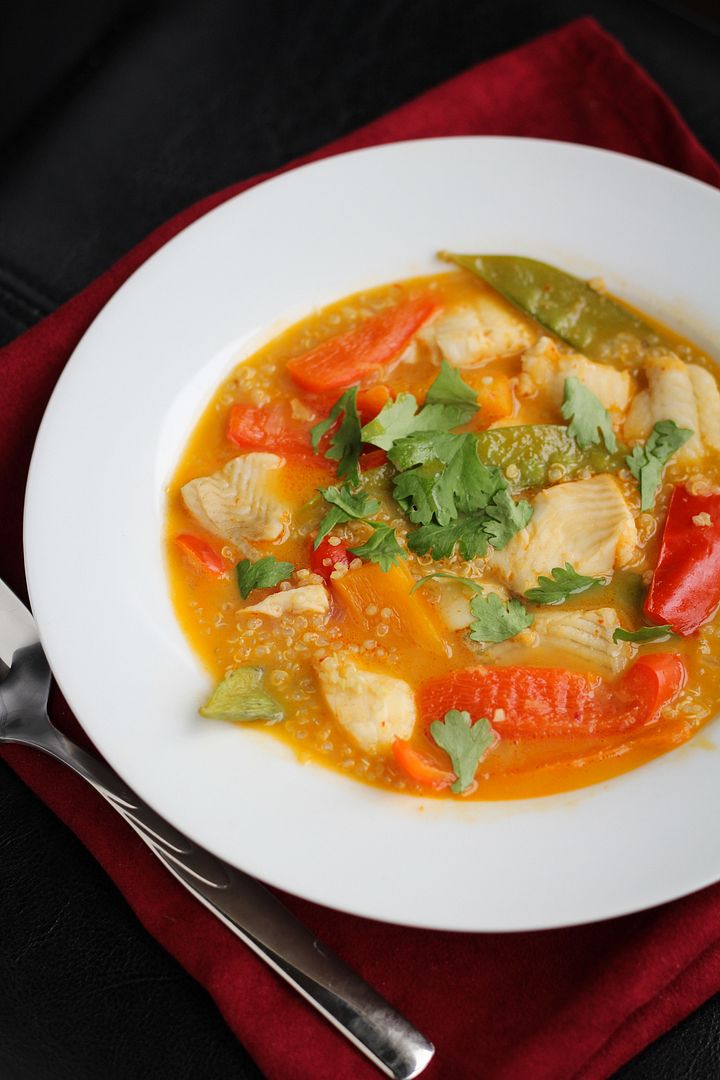 Thai Coconut Red Fish Curry with Quinoa