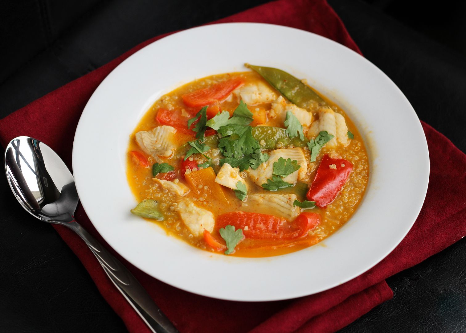 Thai Coconut Red Fish Curry with Quinoa