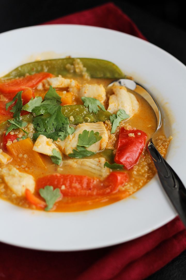 Thai Coconut Red Fish Curry with Quinoa