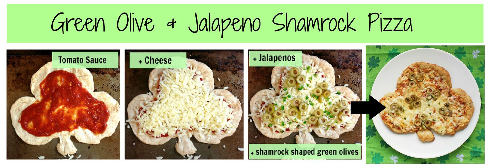  Shamrock Personal Pizzas for St. Patrick's Day