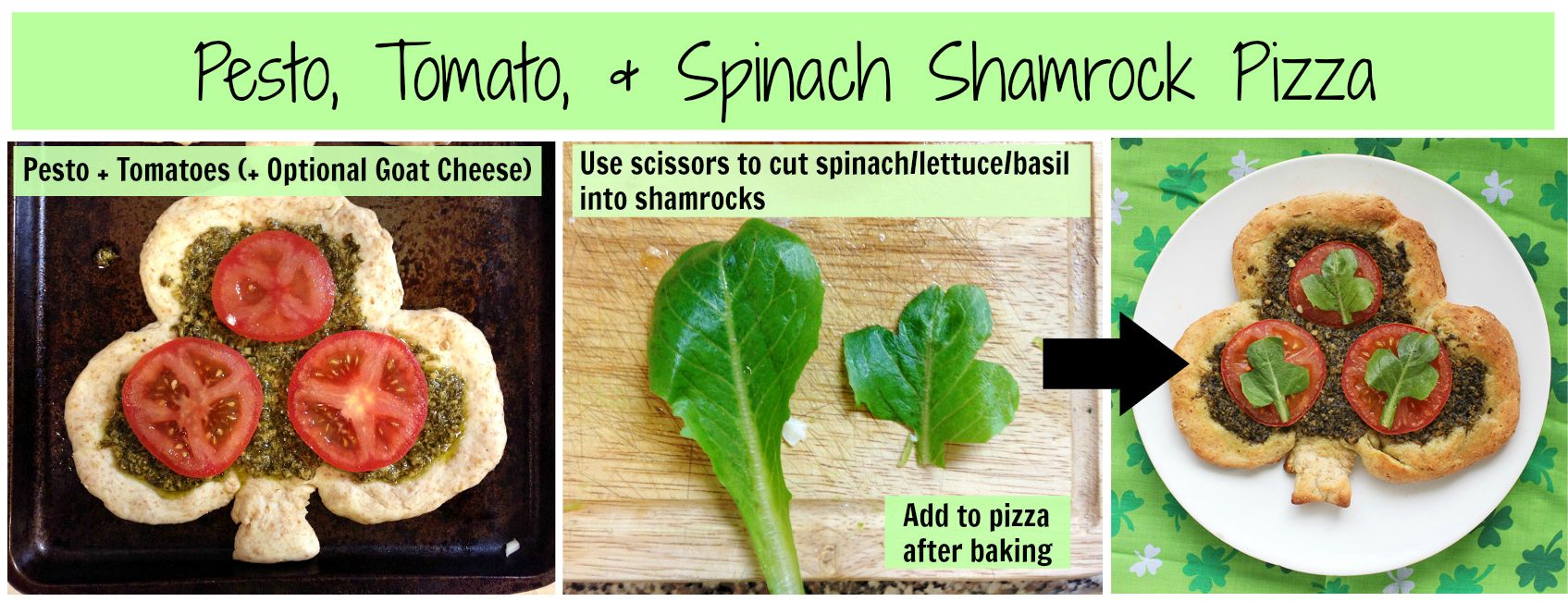  Shamrock Personal Pizzas for St. Patrick's Day