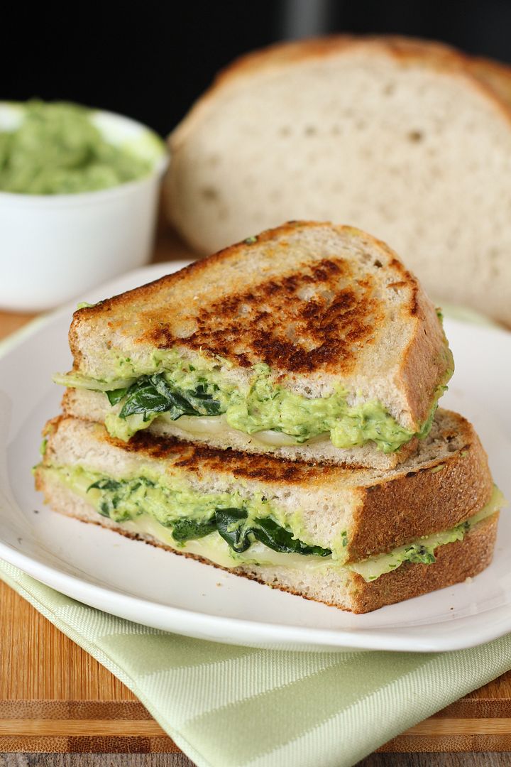 Avocado Green Goddess Grilled Cheese / Recipe: http://www.onceuponacuttingboard.com/2014/01/avocado-green-goddess-grilled-cheese.html