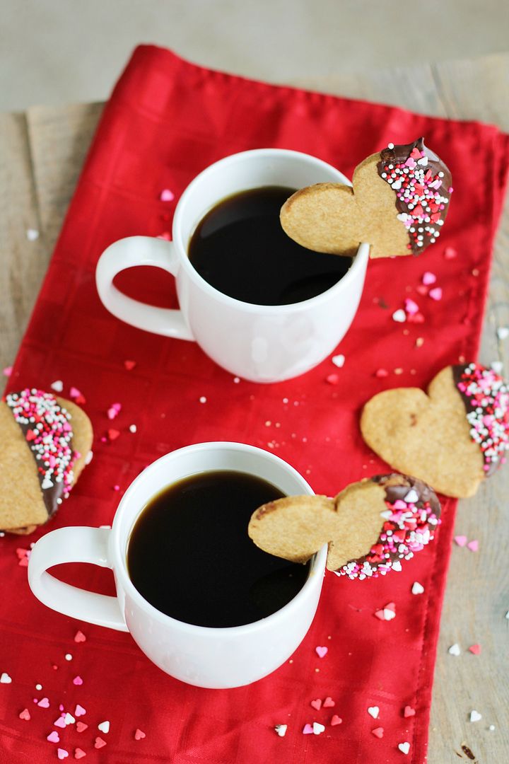Valentine's Mug Hugger Espresso & Chocolate Shortbread Cookies