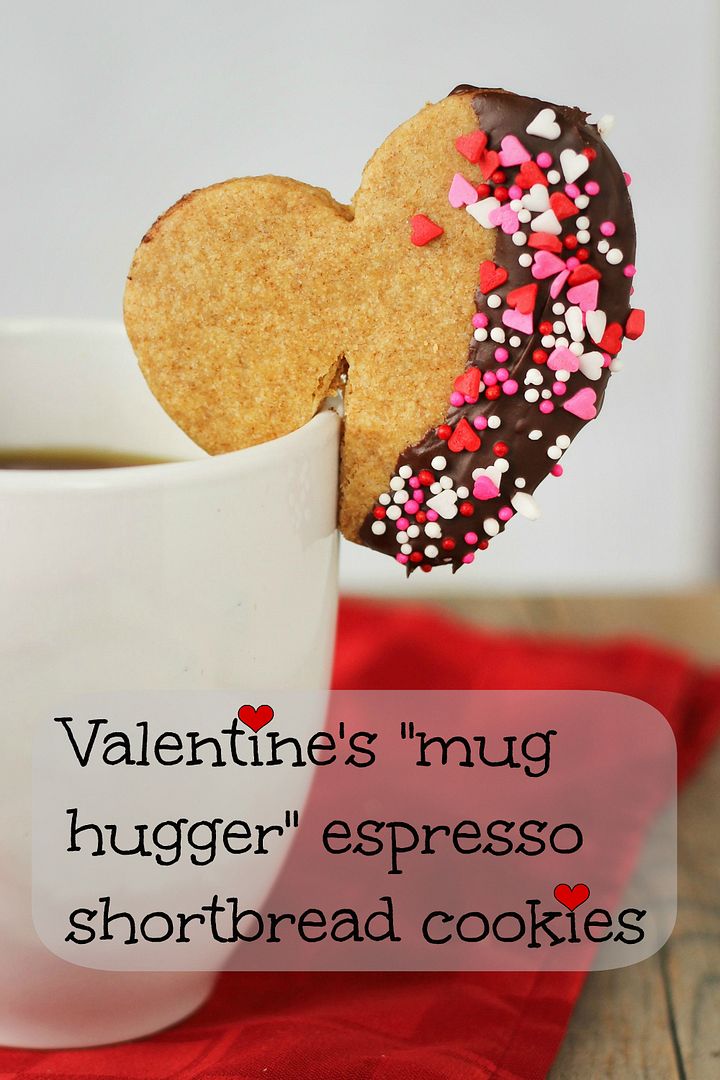 Valentine's Mug Hugger Espresso & Chocolate Shortbread Cookies