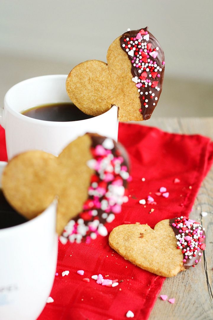 Valentine's Mug Hugger Espresso & Chocolate Shortbread Cookies